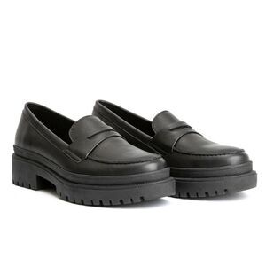 Portland Leather Patina ZOE CHUNKY LOAFER Black Size 9 EU 39